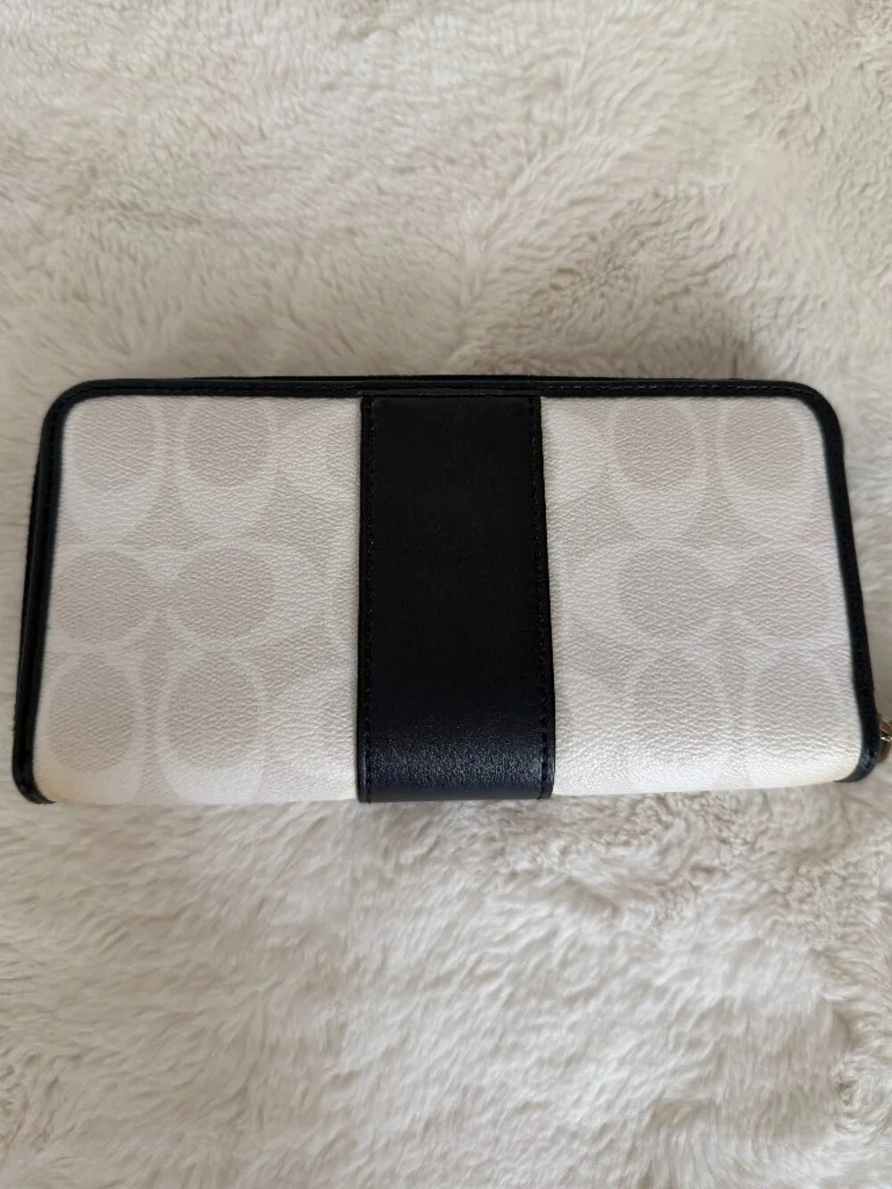 COACH Chalk x Midnight SVDYF Signature Long Zip Around Wallet F54630